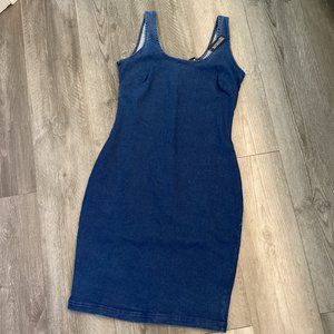 NWT Derek Heart Moleton denim dress Medium